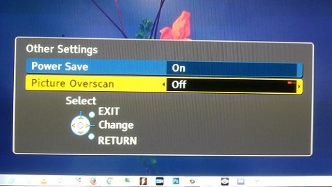 Disable Overscan